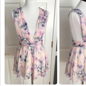 Floral wrap romper xsmall/small